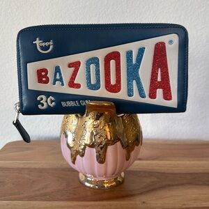 COACH Leather Wallet - Topps Bazooka Bubble Gum Design - FIRM